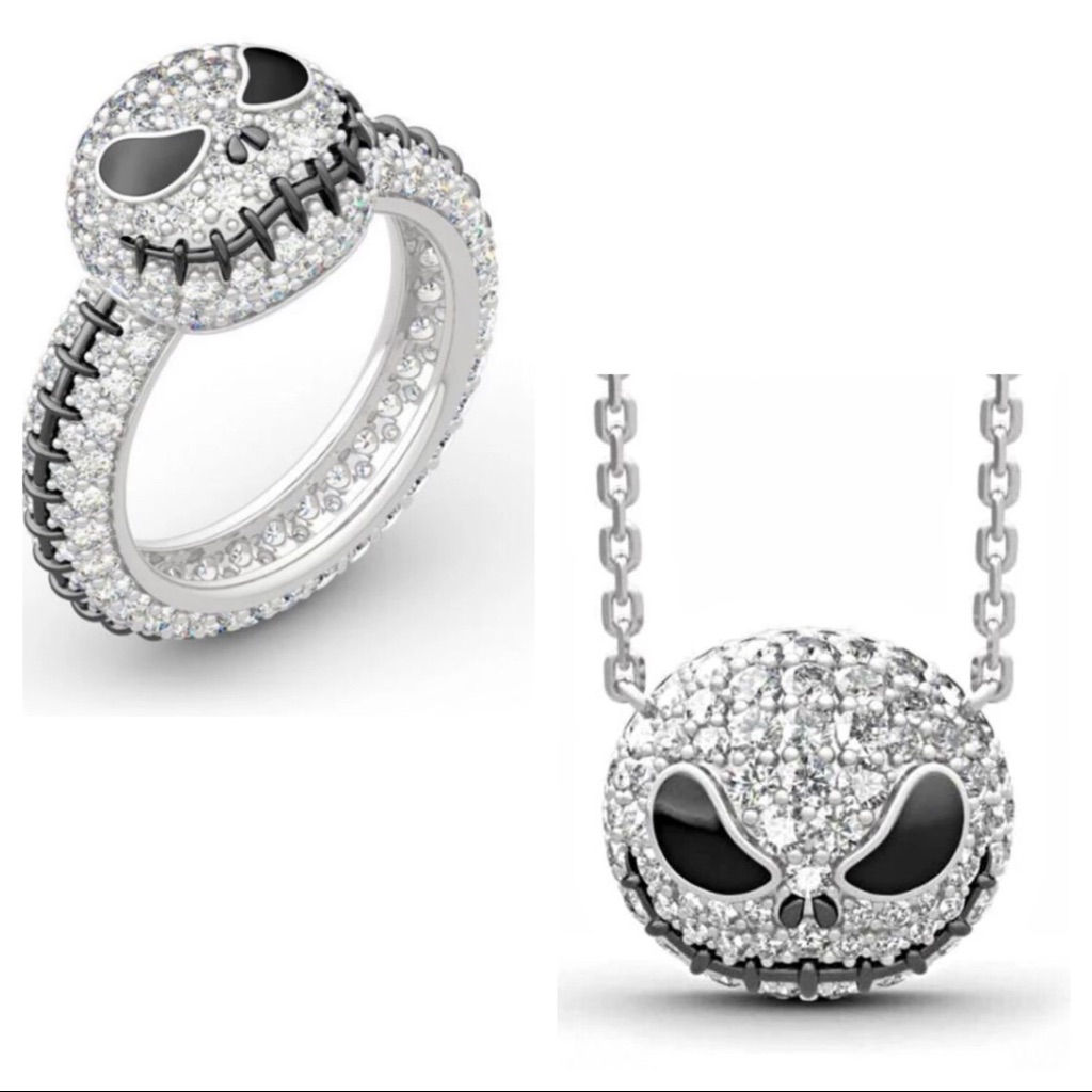 Jack Skellington Ring & Necklace Set